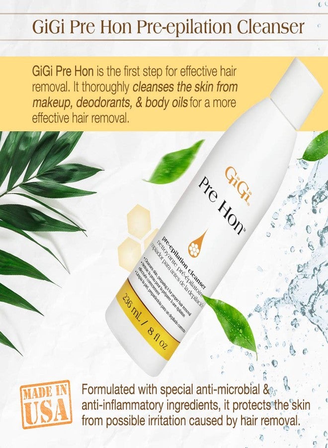 GiGi Pre Hon Pre-Epilation Pre Wax Cleanser - Skin Prep for Waxing, Removes Oil & Impurities, Ideal for Face & Body, 8 fl oz - Image 2